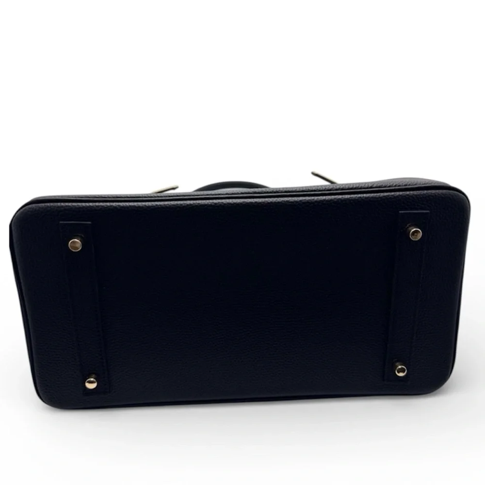 The Ellington 35 - Noir - Large Top Handle Satchel Bag - Genuine Leather